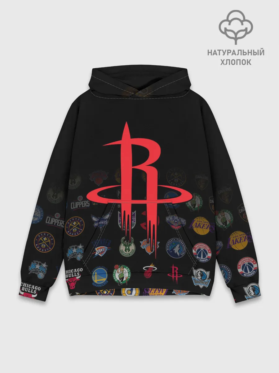 Худи мужской база хлопок / Houston Rockets
