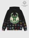 Худи мужской база хлопок / Milwaukee Bucks
