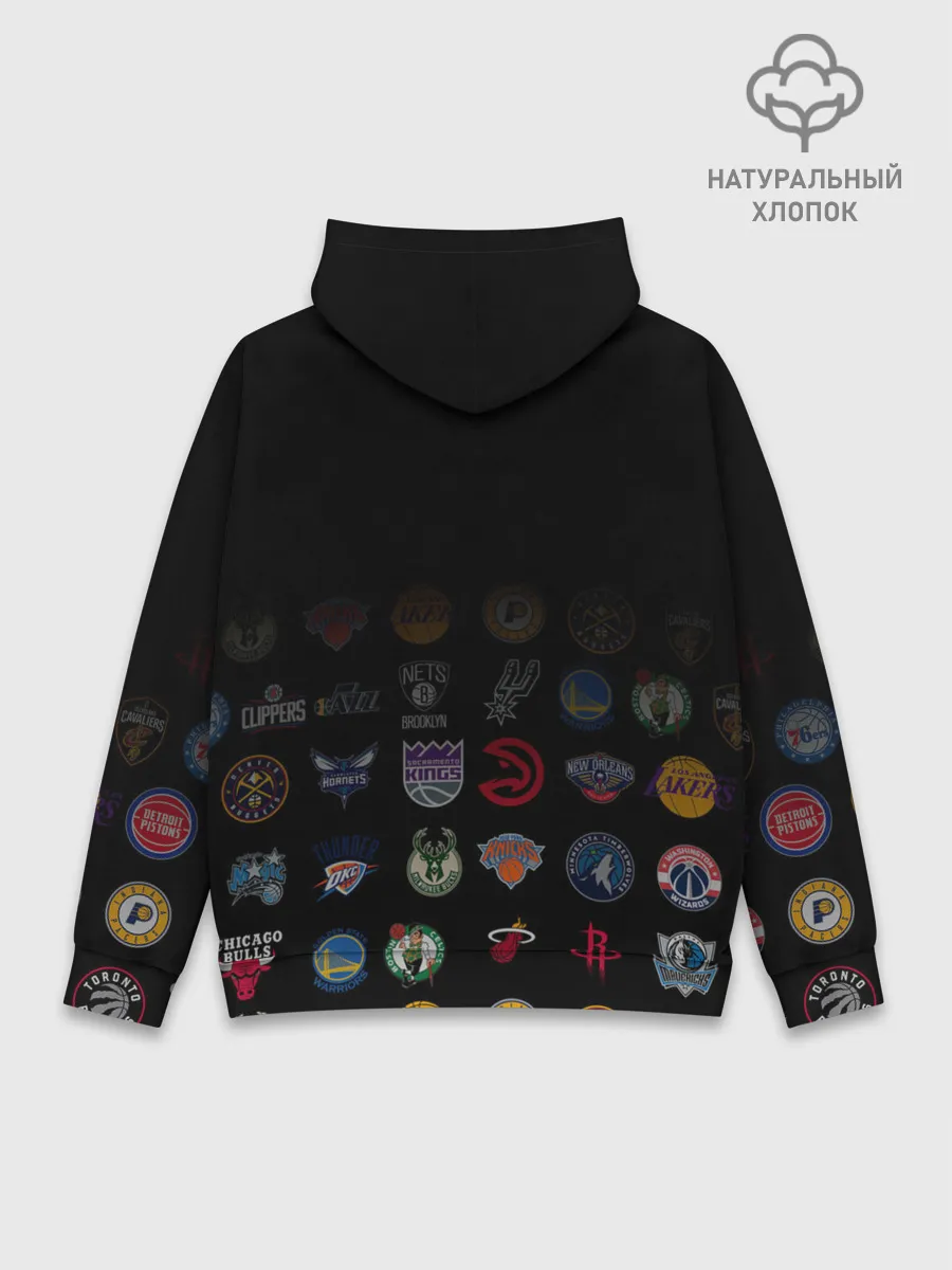 Худи мужской база хлопок / Boston Celtics