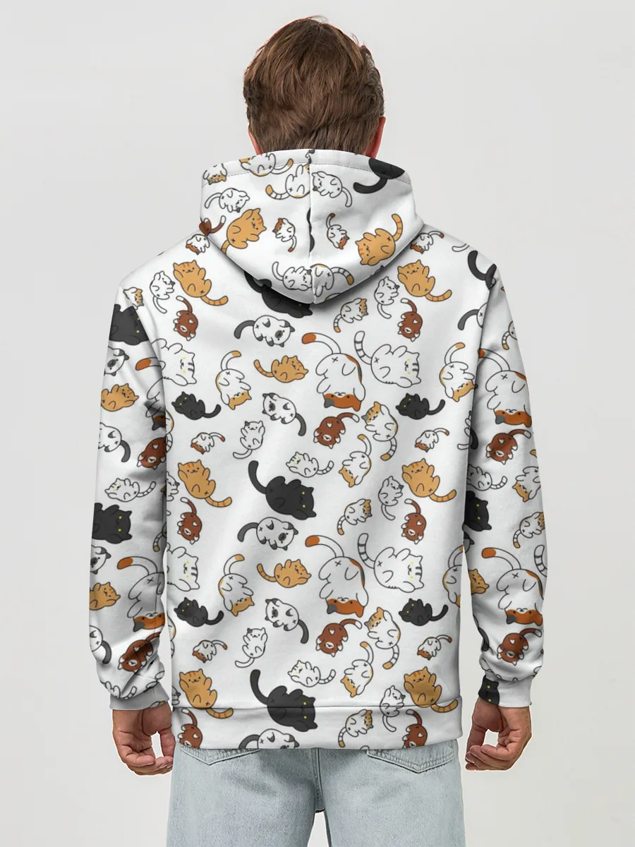 Худи мужской база хлопок / Котики.