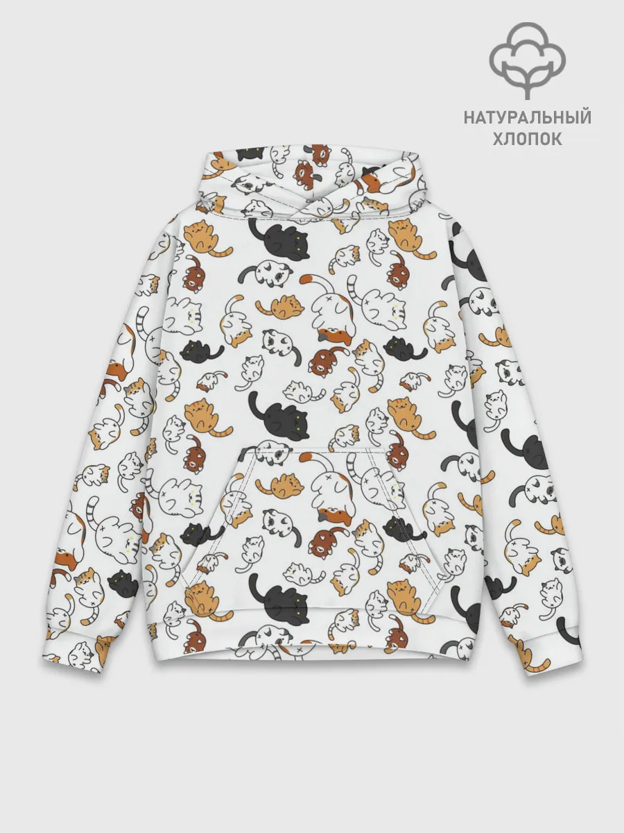 Худи мужской база хлопок / Котики.