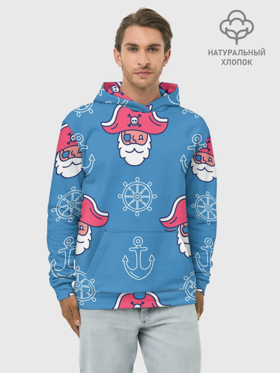 Худи мужской база хлопок / Пиратский арт