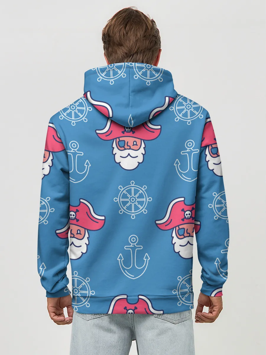 Худи мужской база хлопок / Пиратский арт