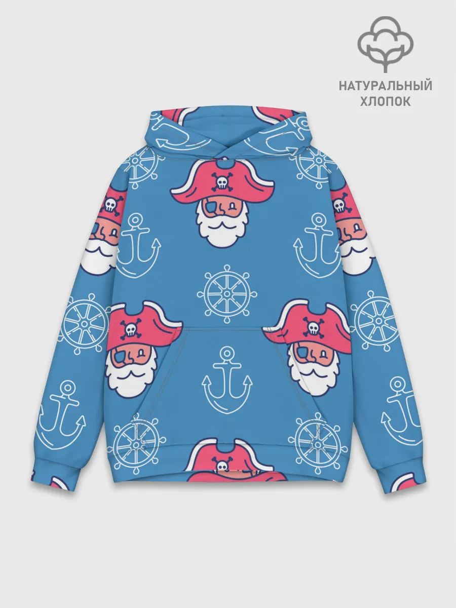 Худи мужской база хлопок / Пиратский арт