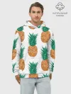 Худи мужской база хлопок / Ананасовый арт