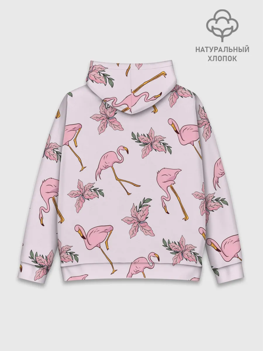 Худи мужской база хлопок / Розовый фламинго