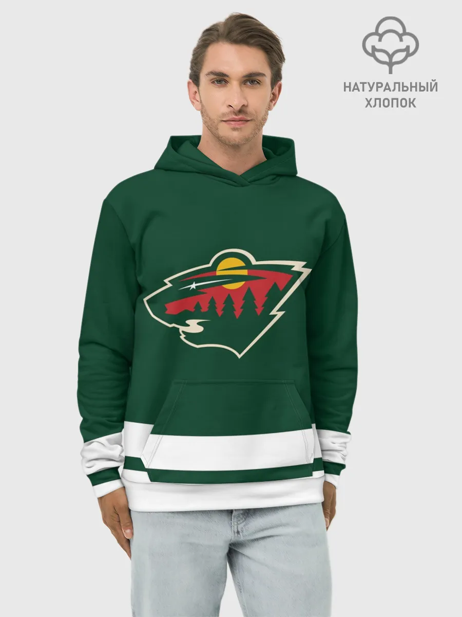 Худи мужской база хлопок / Миннесота Уайлд