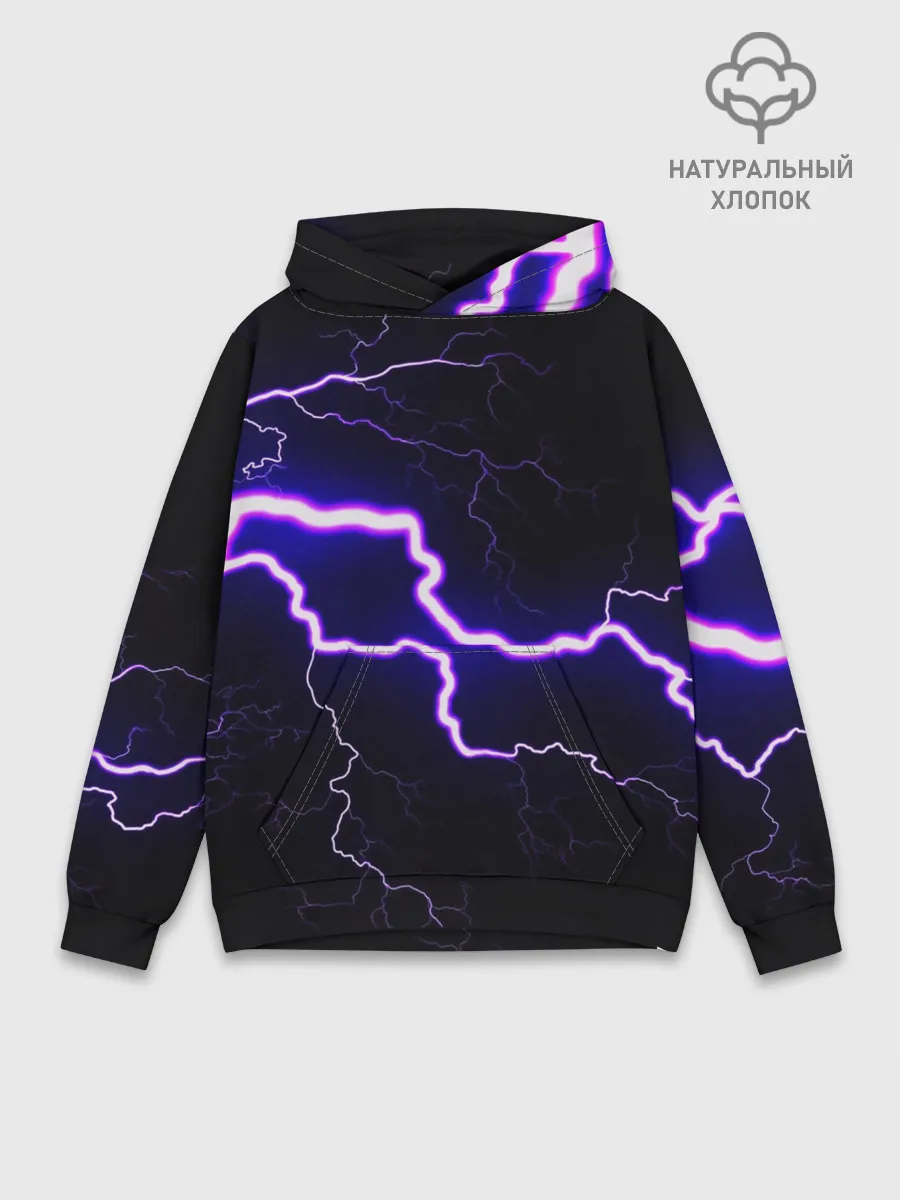 Худи мужской база хлопок / УДАР МОЛНИИ