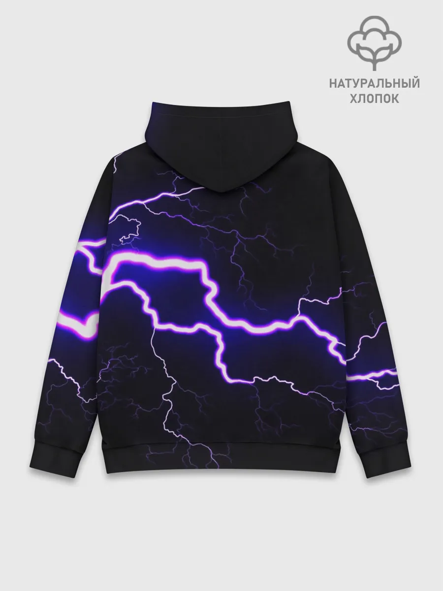 Худи мужской база хлопок / УДАР МОЛНИИ