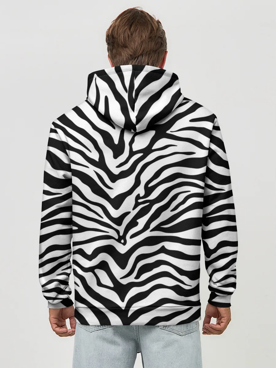 Худи мужской база хлопок / Я зебра