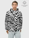 Худи мужской база хлопок / Я зебра