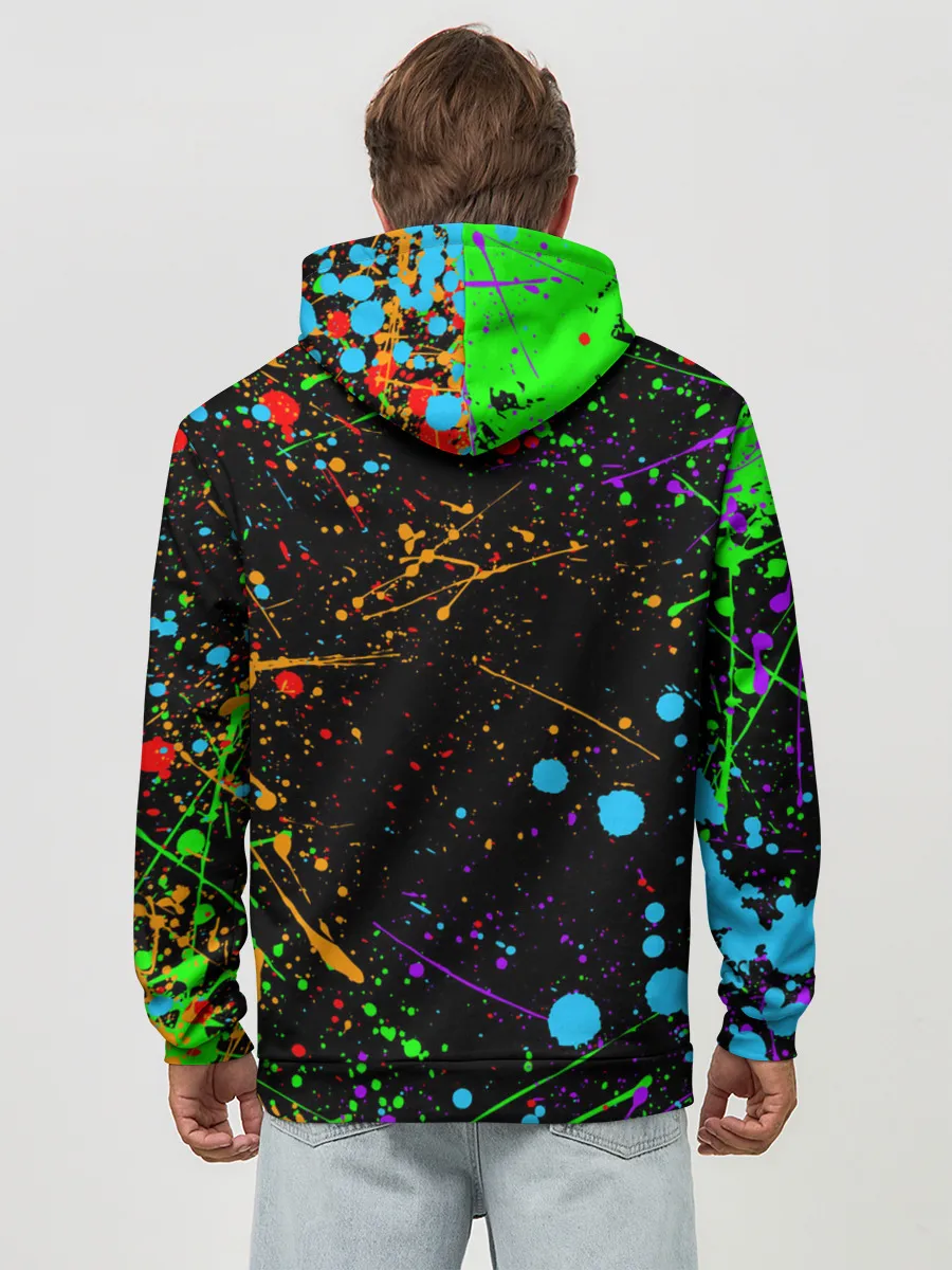 Худи мужской база хлопок / БРЫЗГИ КРАСОК