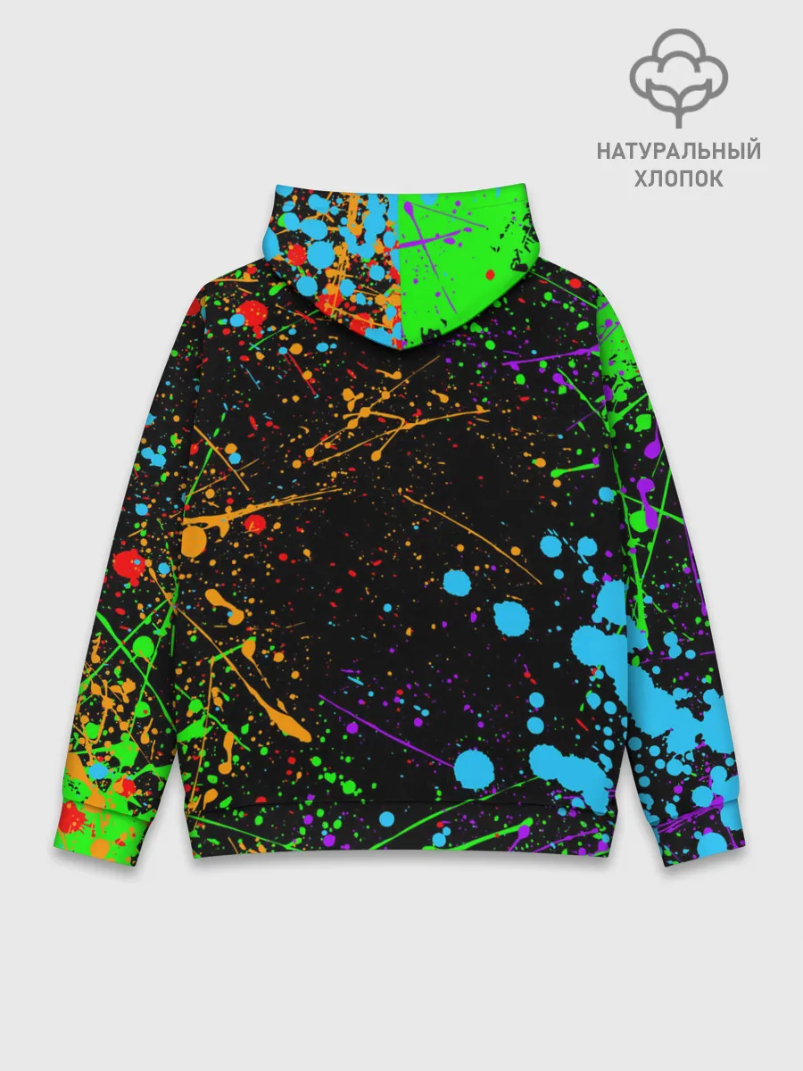 Худи мужской база хлопок / БРЫЗГИ КРАСОК