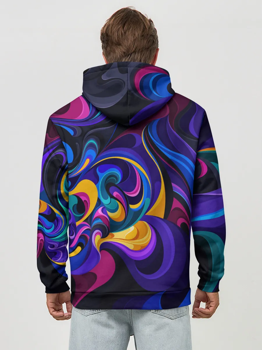 Худи мужской база хлопок / ABSTRACT COLOR