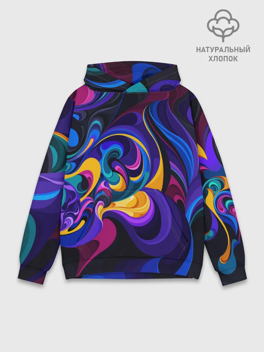 Худи мужской база хлопок / ABSTRACT COLOR