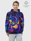 Худи мужской база хлопок / ABSTRACT COLOR
