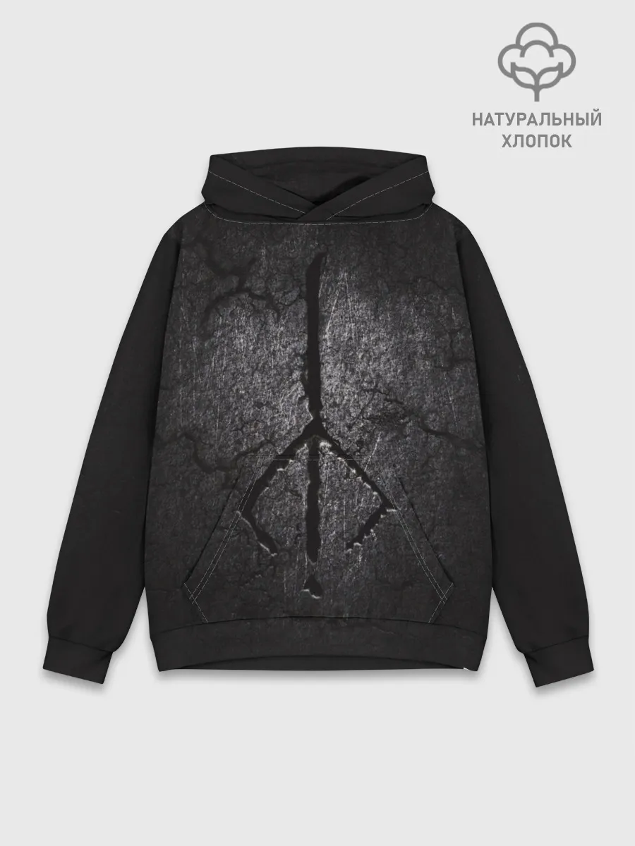 Худи мужской база хлопок / BLOODBORNE HUNTER | СИМВОЛ ОХОТНИКА