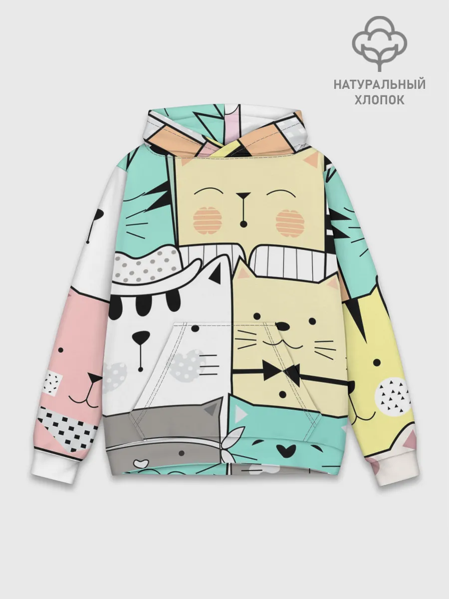 Худи мужской база хлопок / ДЕЛОВЫЕ КОТЕЙКИ | ЛЮБЛЮ КОТОВ