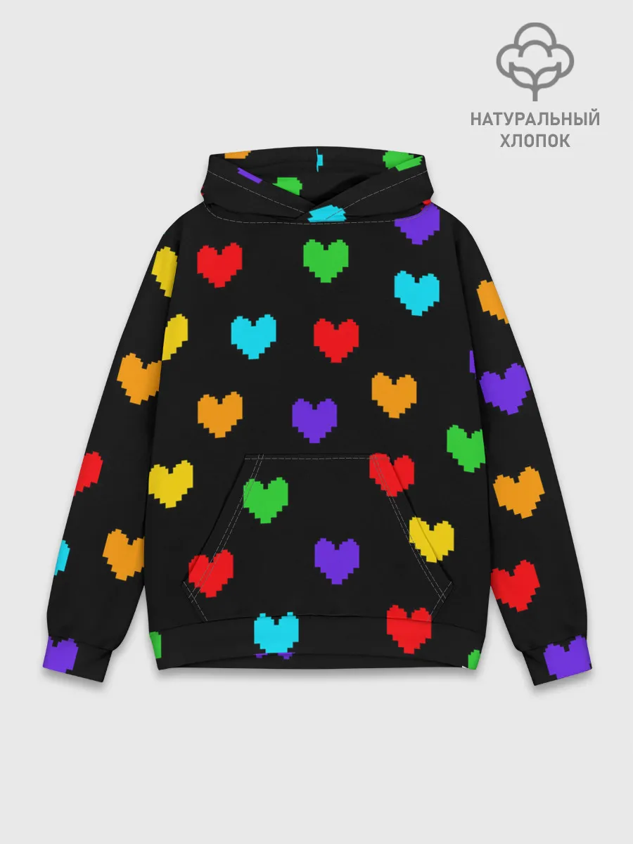 Худи мужской база хлопок / UNDERTALE HEART