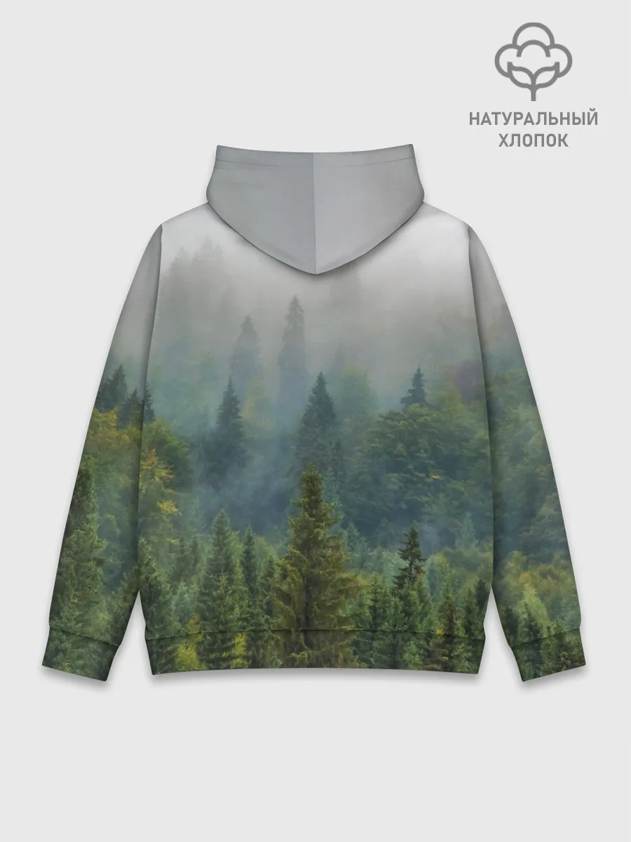 Худи мужской база хлопок / Лес