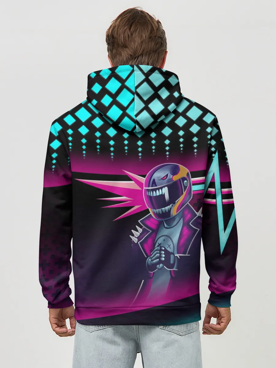 Худи мужской база хлопок / НЕОНОВЫЙ ГОНЩИК