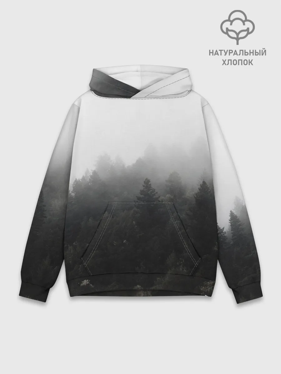 Худи мужской база хлопок / Лес