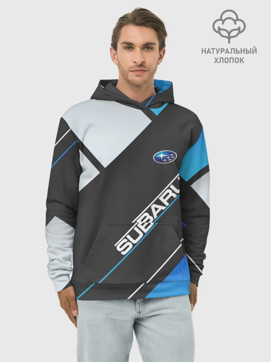 Худи мужской база хлопок / SUBARU