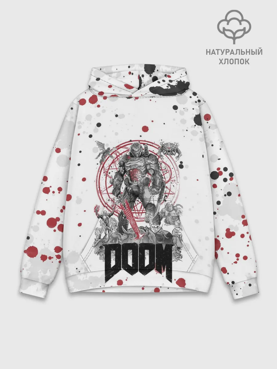 Худи мужской база хлопок / Doom