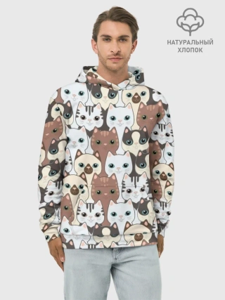 Худи мужской база хлопок / Животные.