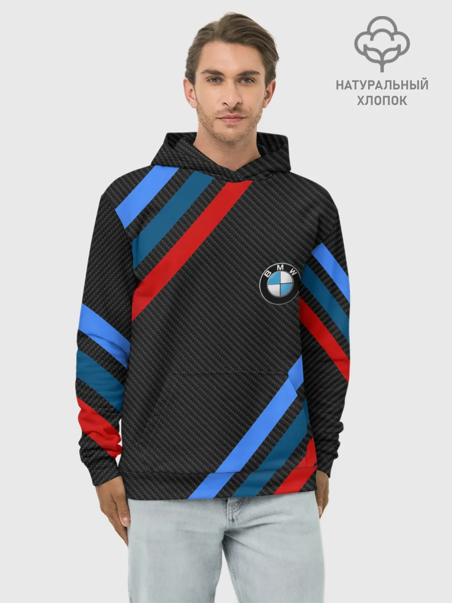 Худи мужской база хлопок / BMW CARBON