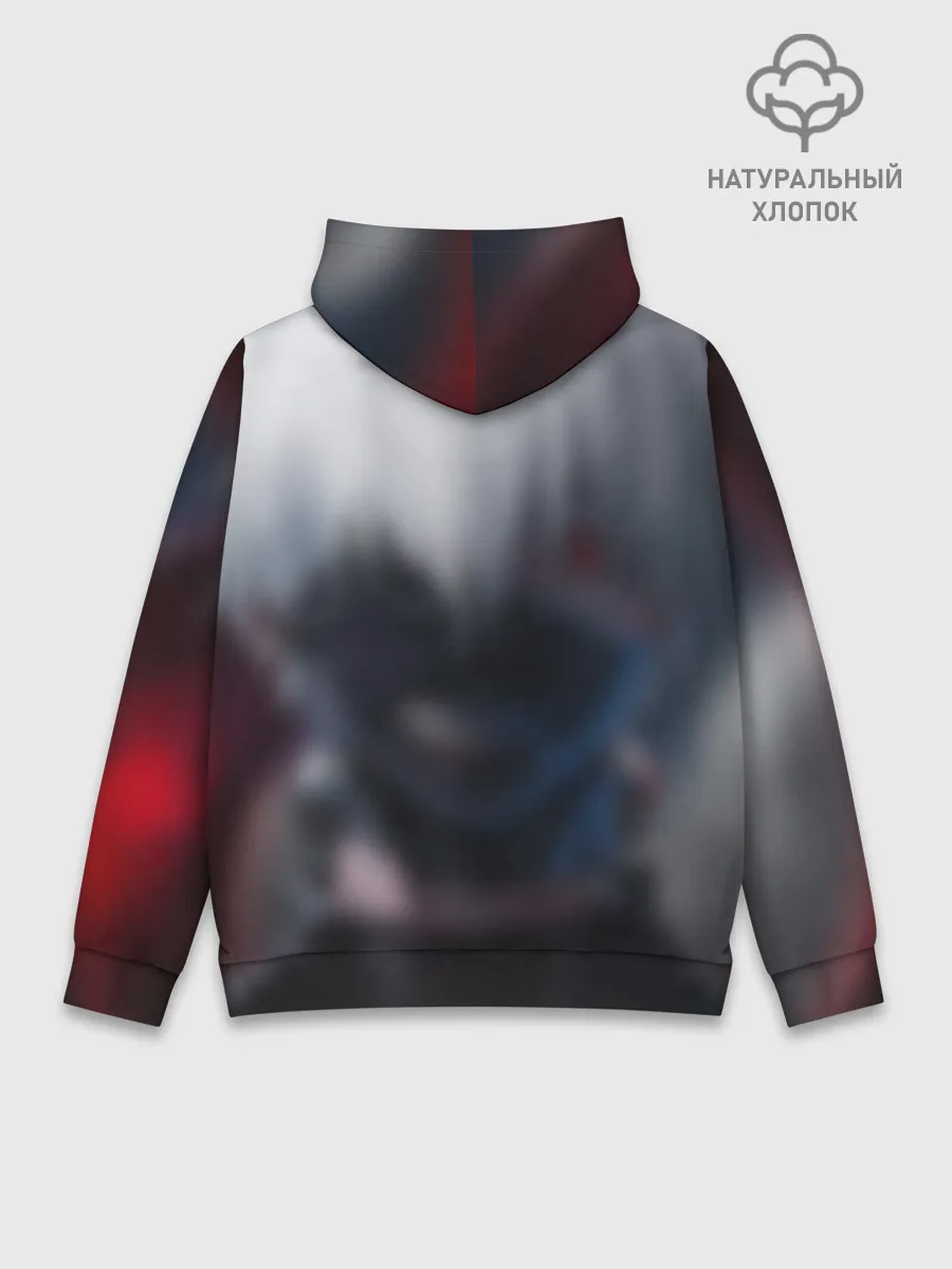 Худи мужской база хлопок / TOKYO GHOUL | ТОКИЙСКИЙ ГУЛЬ