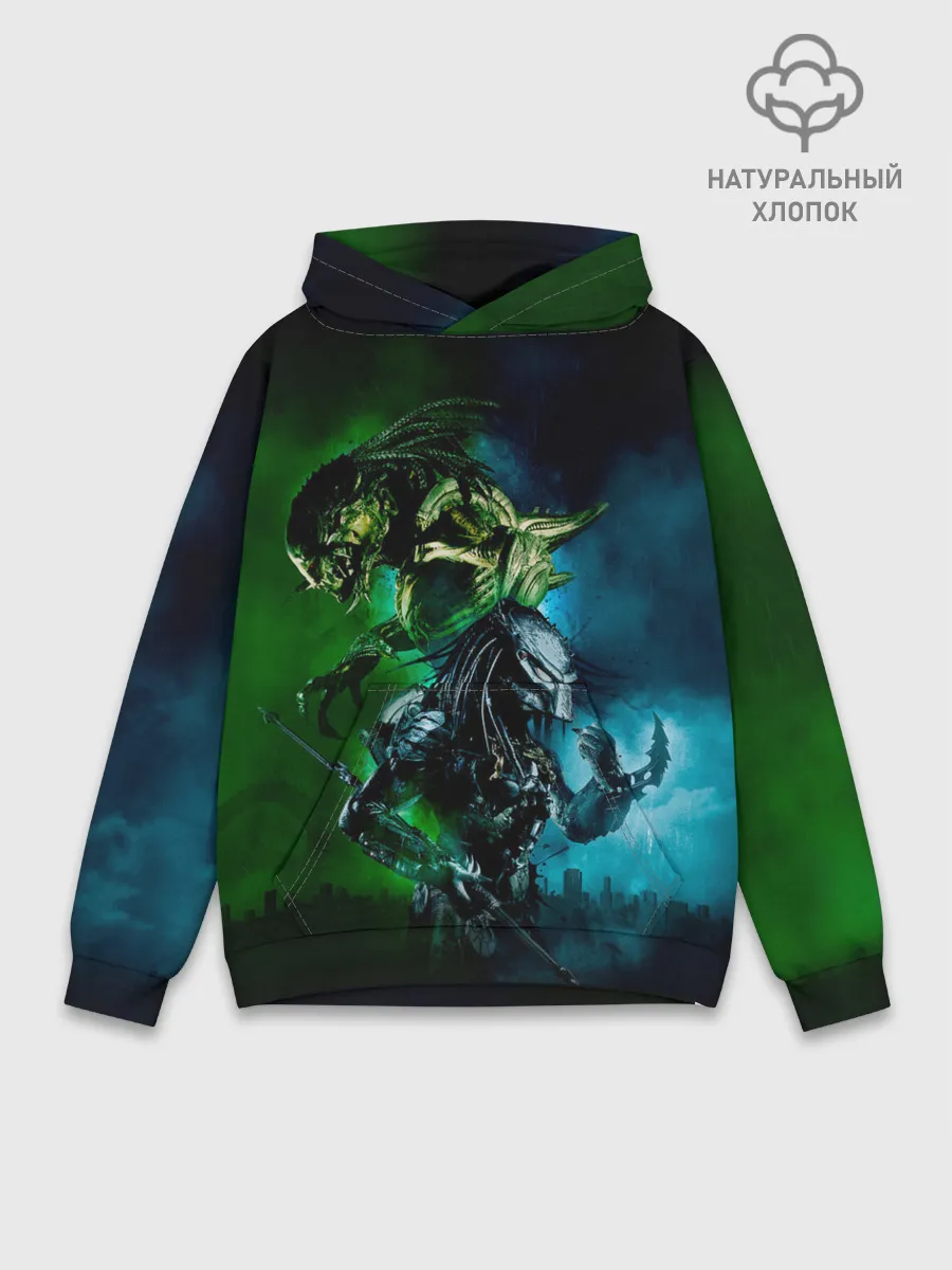 Худи мужской база хлопок / PREDATOR