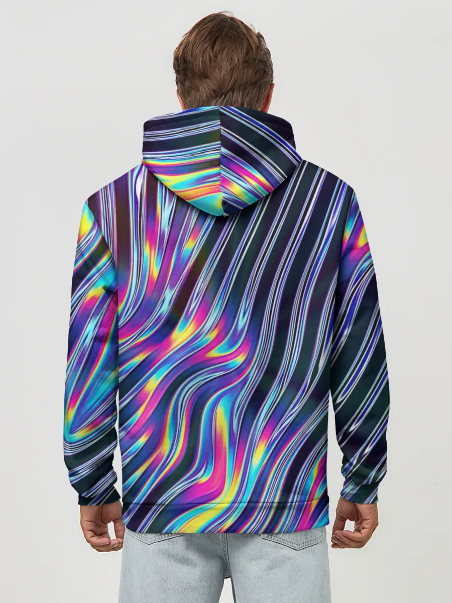 Худи мужской база хлопок / DIGITAL ABSTRACT