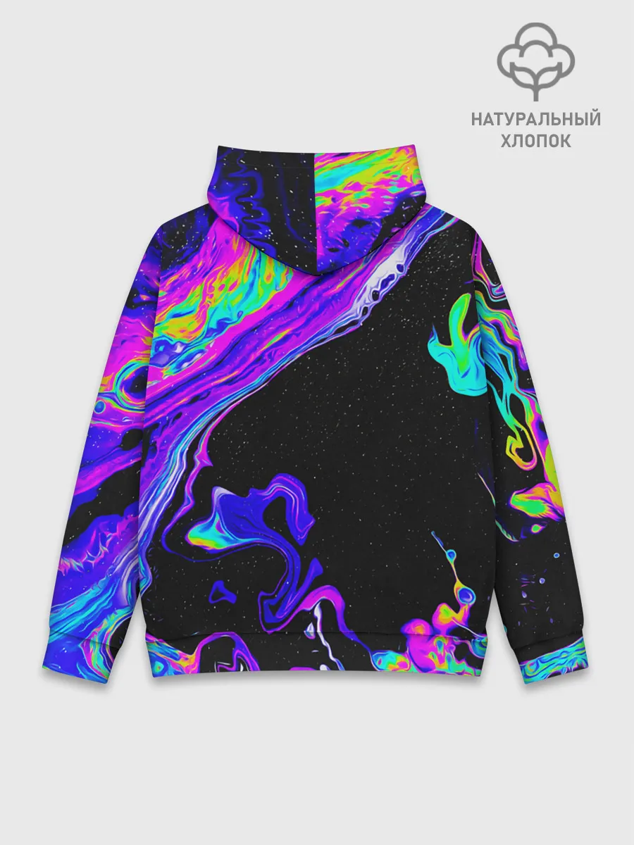 Худи мужской база хлопок / DIGITAL ABSTRACT