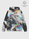 Худи мужской база хлопок / DIGITAL ABSTRACT GLITCH | ГЛИТЧ