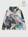 Худи мужской база хлопок / DIGITAL ABSTRACT GLITCH | ГЛИТЧ