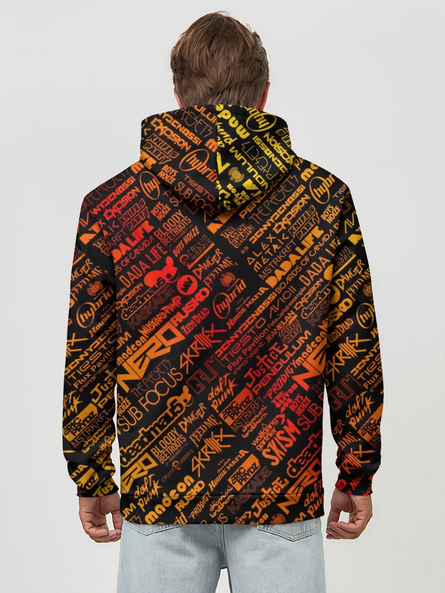 Худи мужской база хлопок / Музыкальные бренды