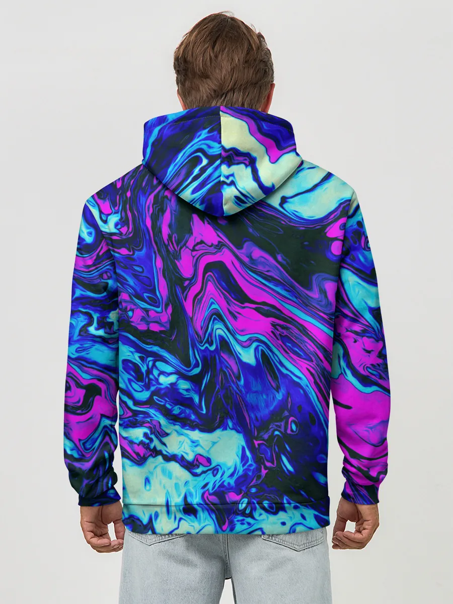 Худи мужской база хлопок / DIGITAL ABSTRACT