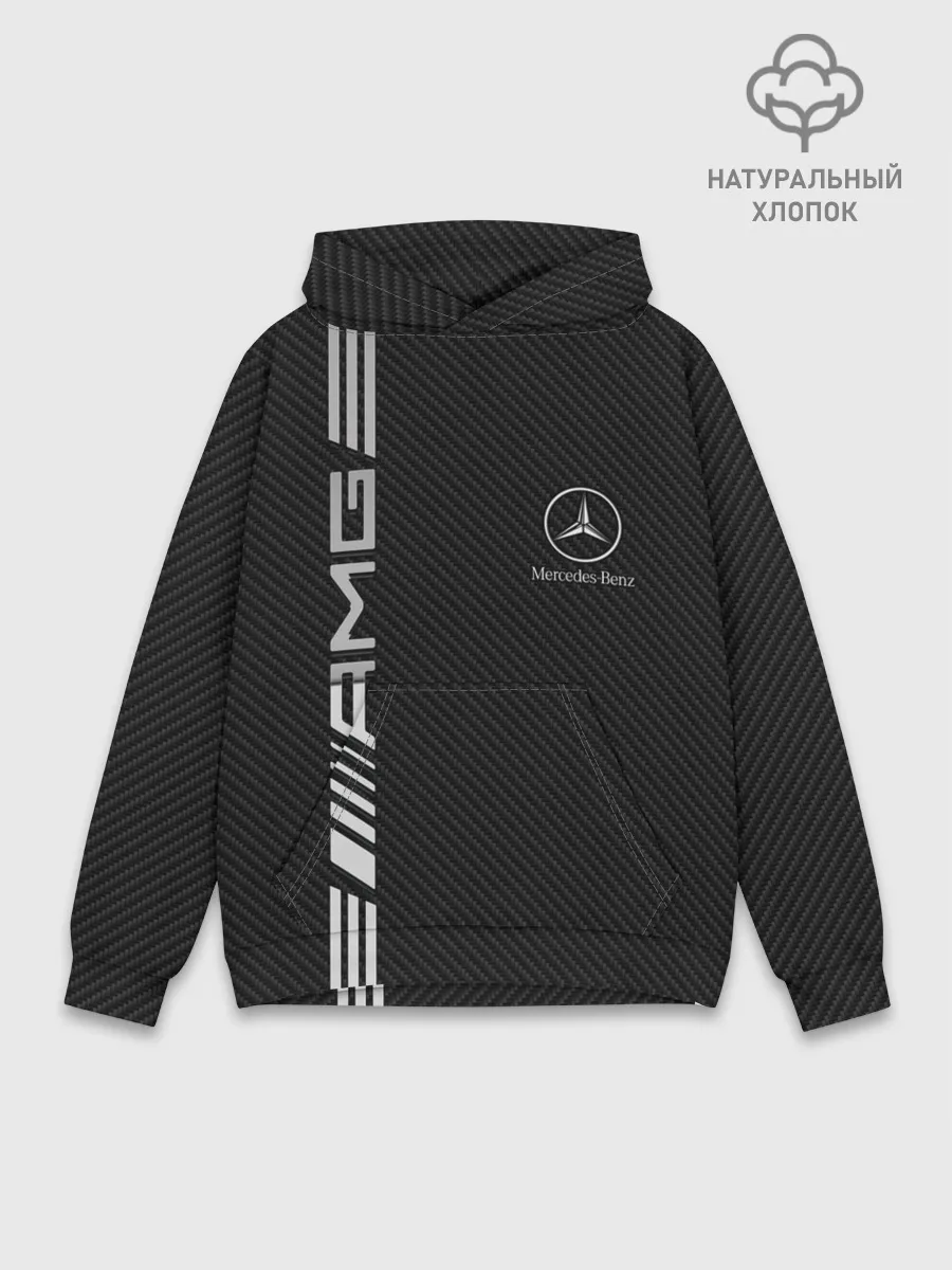 Худи мужской база хлопок / Mercedes Carbon