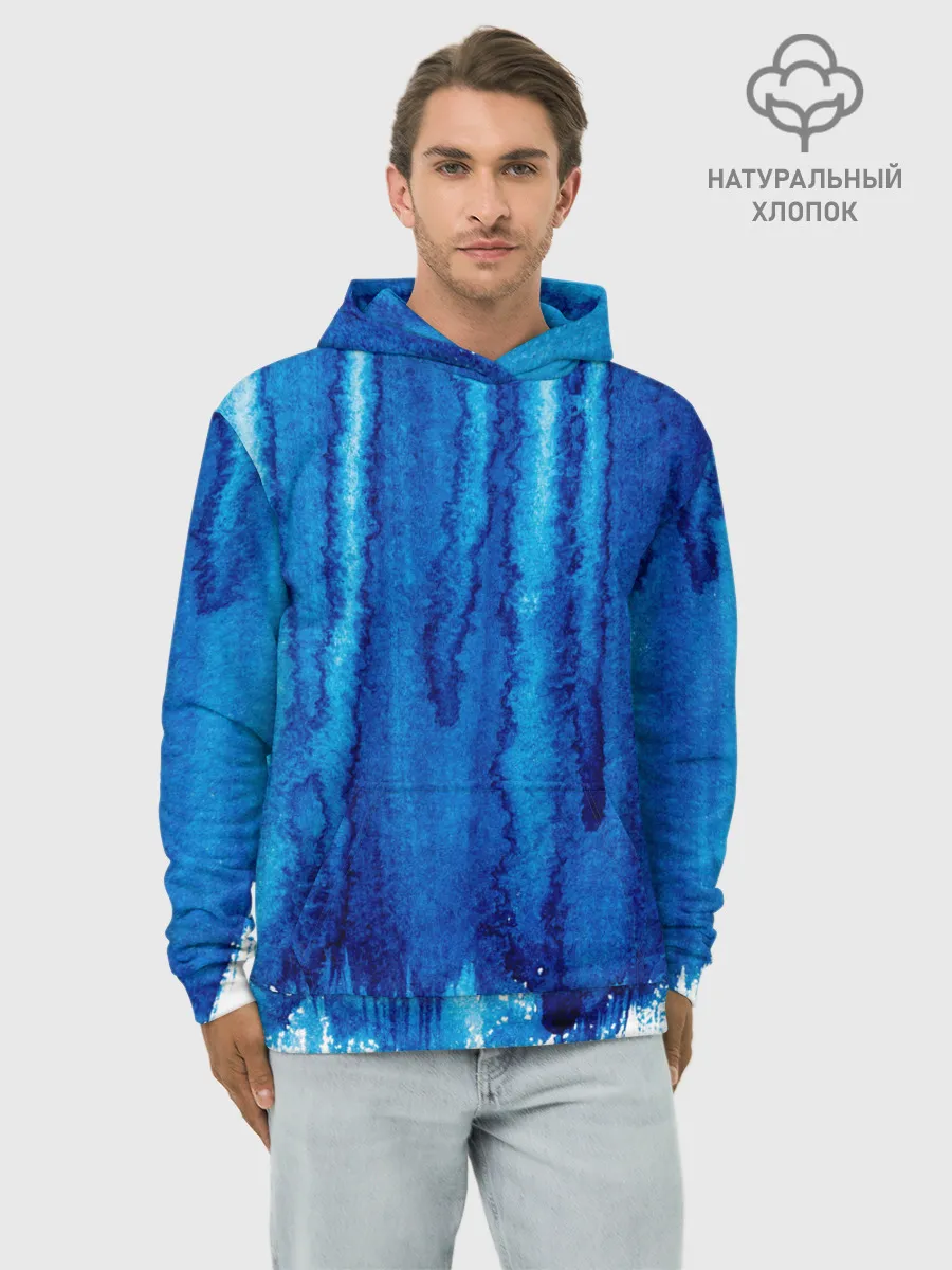 Худи мужской база хлопок / Будь в потоке