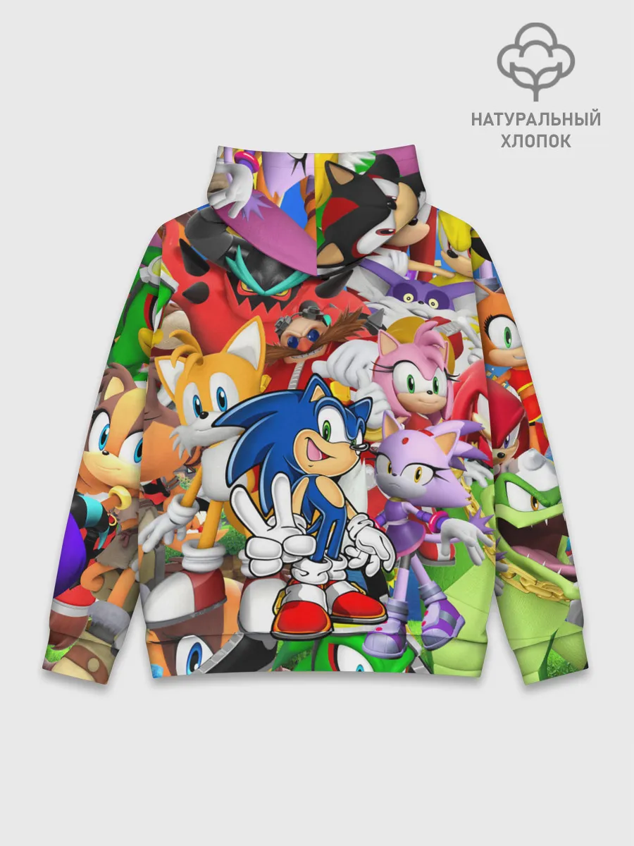 Худи мужской база хлопок / Sonic ПЕРСОНАЖИ