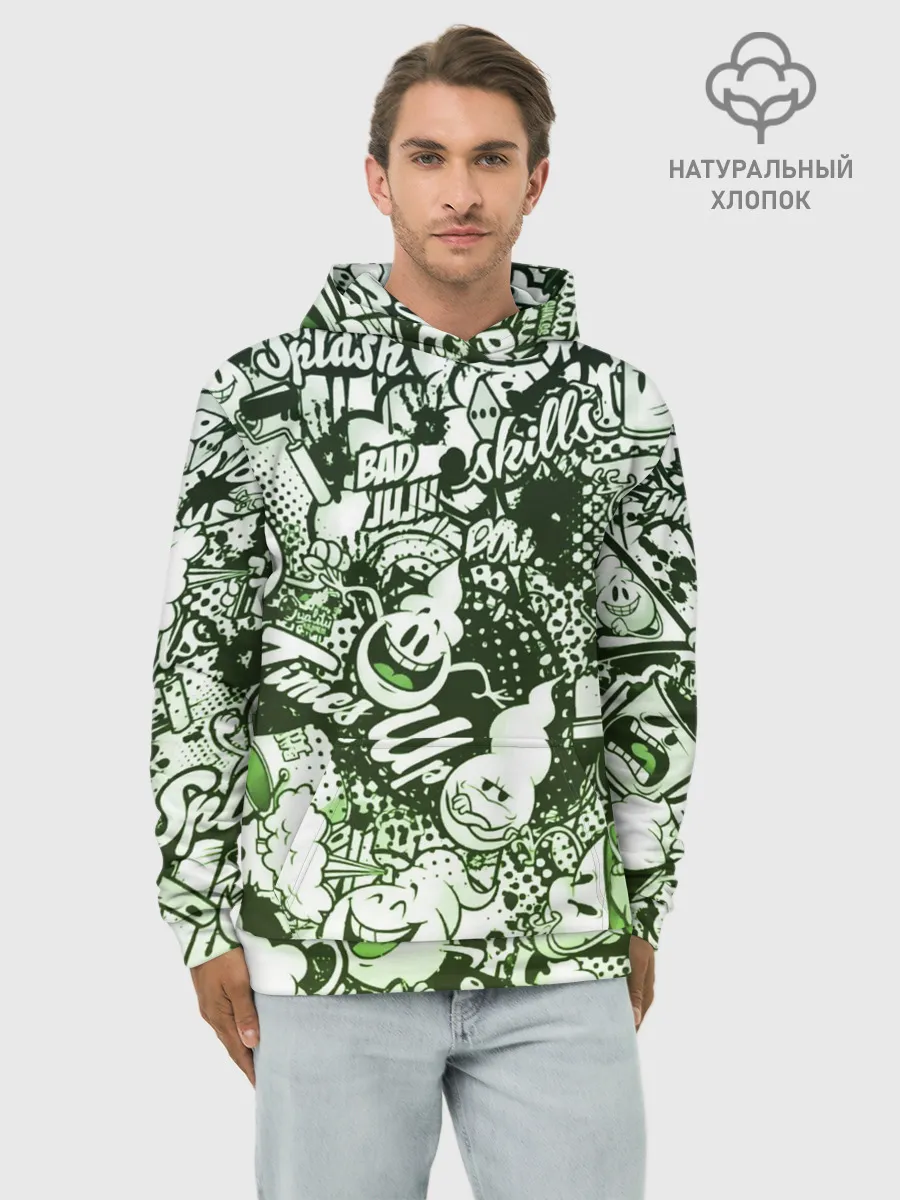 Худи мужской база хлопок / Граффити
