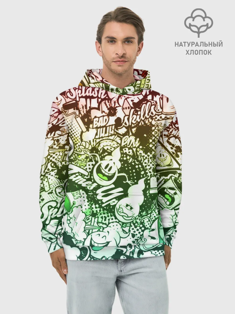 Худи мужской база хлопок / Граффити