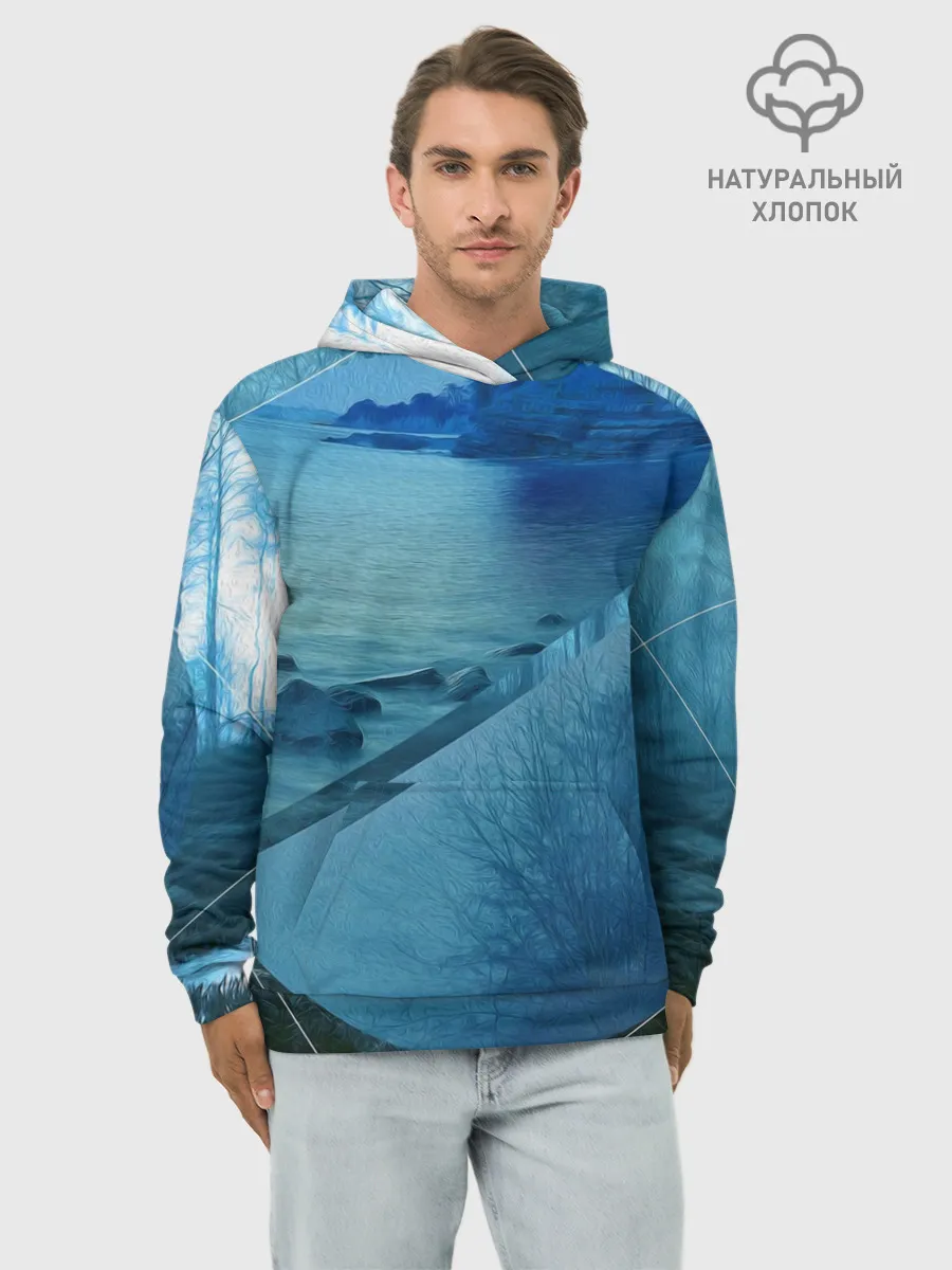 Худи мужской база хлопок / ОЗЕРО