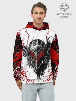 Худи мужской база хлопок / БЕРСЕРК ЧЁРНАЯ МАСКА / BERSERK BLACK MASK