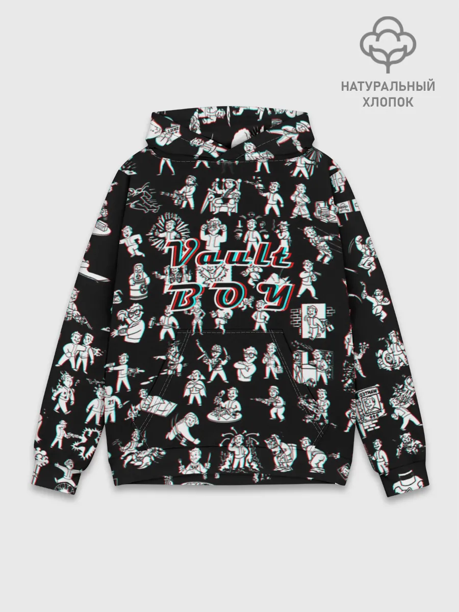 Худи мужской база хлопок / Vault Boy