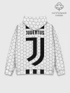 Худи мужской база хлопок / Ювентус в сетку