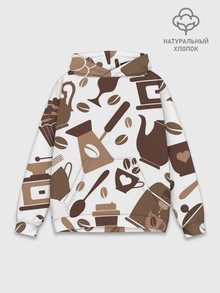 Худи мужской база хлопок / coffee