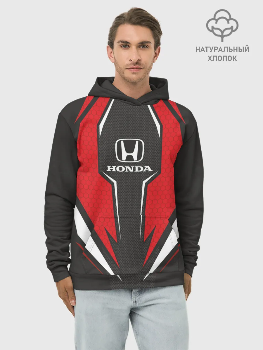 Худи мужской база хлопок / Honda Driver team Red