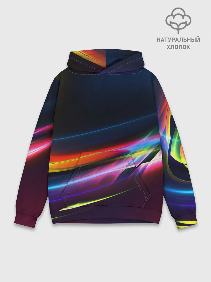 Худи мужской база хлопок / NEON STRIPES